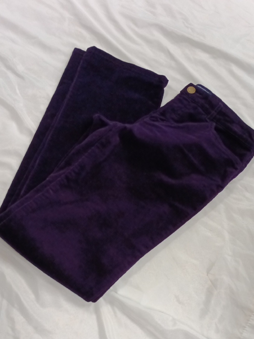 Chaps Purple Corduroy Jeans with Brass Button